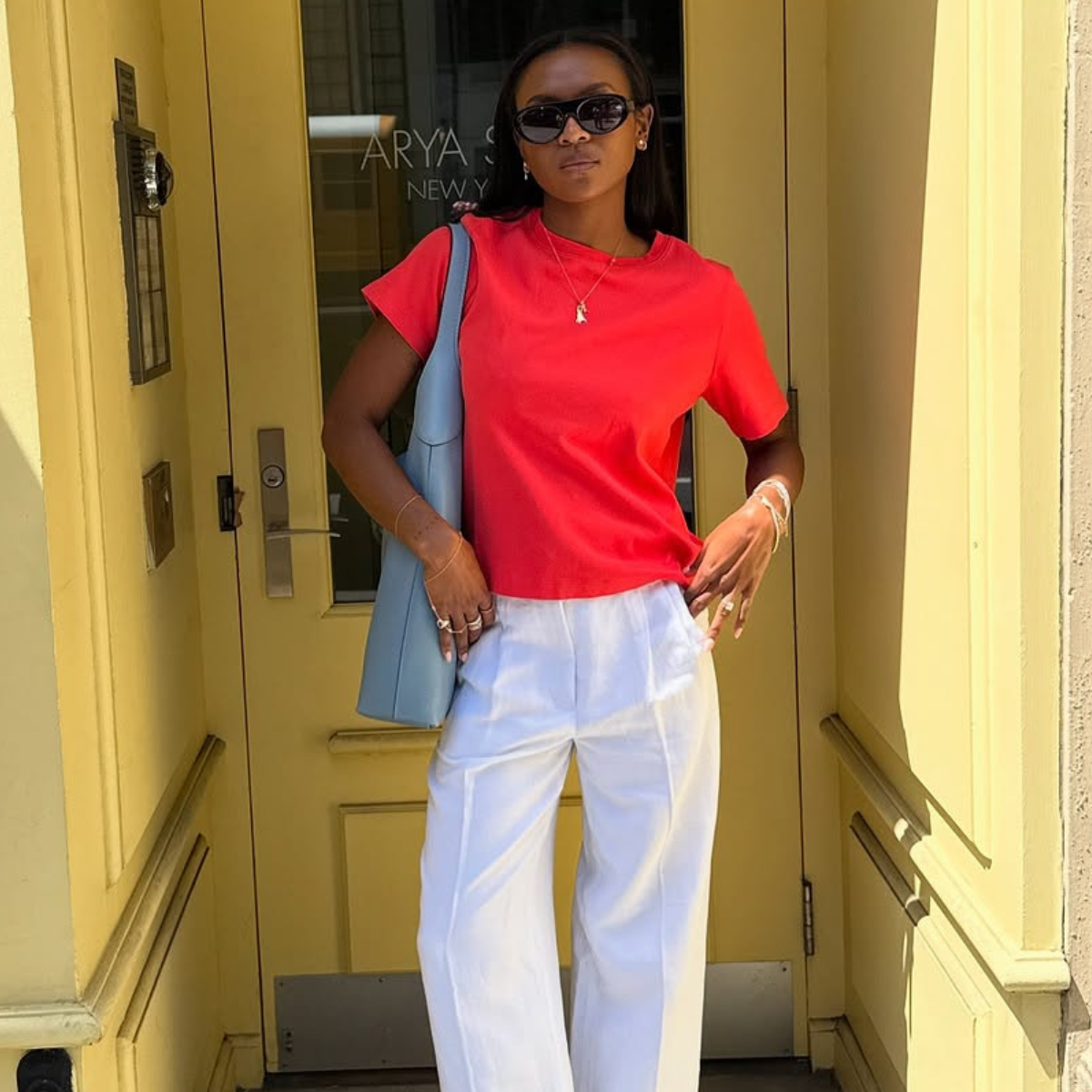Is It Just Me, or Is Every Cool Girl Suddenly Pairing Ballet Flats With This Anti-Denim Pant Trend?