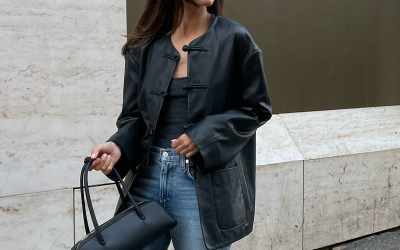 Biker Jackets are Fine, But Fashion People Are Wearing This More Expensive Looking Leather Jacket Trend